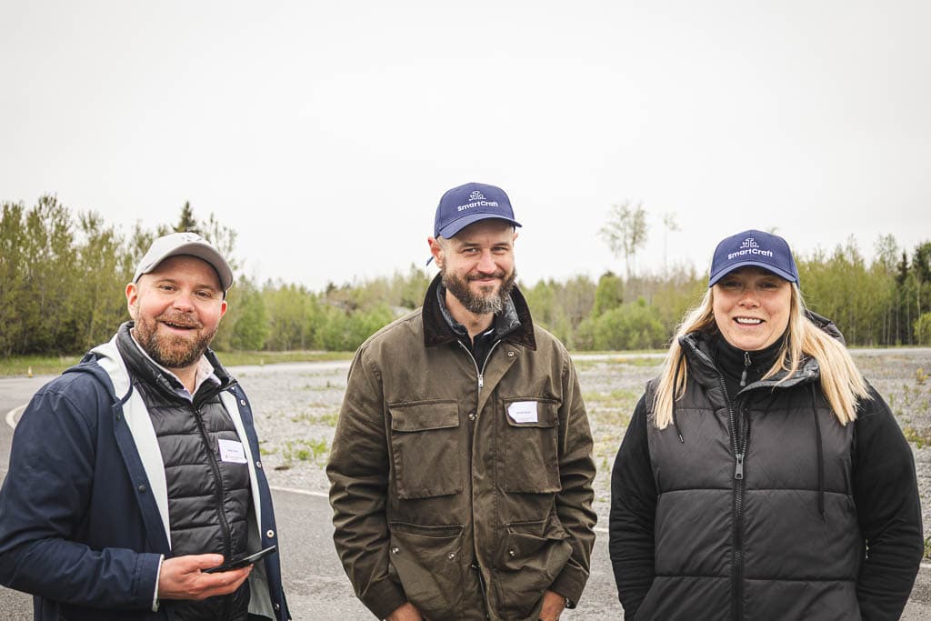 a group of people standing outside