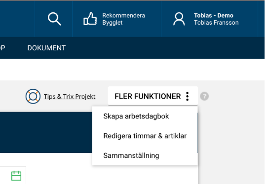 Bild på sammanst'llning i Bygglets system